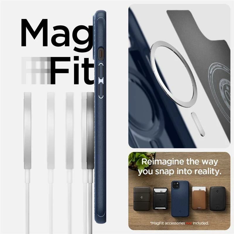 Mbështjellës Spigen Mag Armor me MagSafe për iPhone 15 Plus, Blu