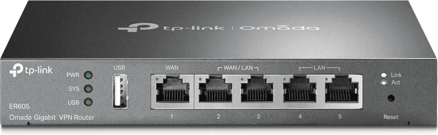 Router, TP-Link ER605 Omada Gigabit VPN, multi-WAN, USB, i zi