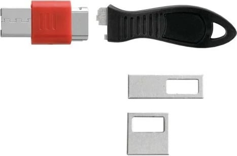 Bllokues USB Kensington USB Port Lock me bllokues, i kuq Bllokues USB Kensington USB Port Lock me bllokues, i kuq