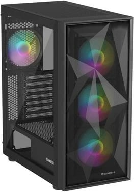 Kasë Natec Genesis Diaxid 605 ARGB, Midi Tower, e zezë Kasë Natec Genesis Diaxid 605 ARGB, Midi Tower, e zezë