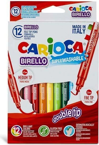 Markerë Carioca Birello me dy maje, 12 Ngjyra