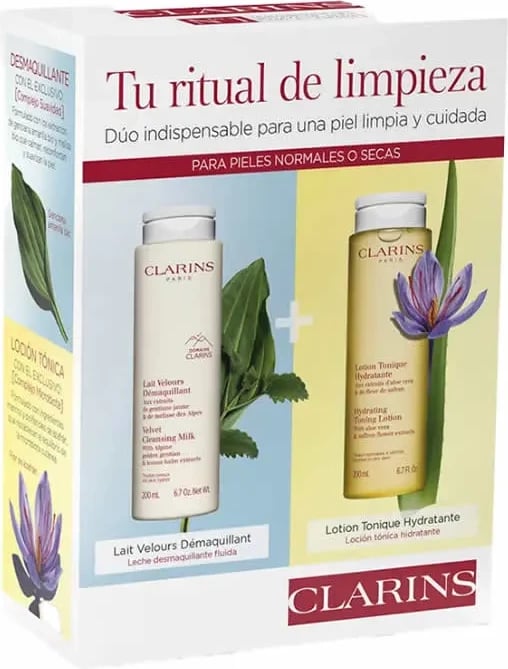 Set për pastrim fytyre Clarins Velvet Cleansing Milk 2 copë, 200ml