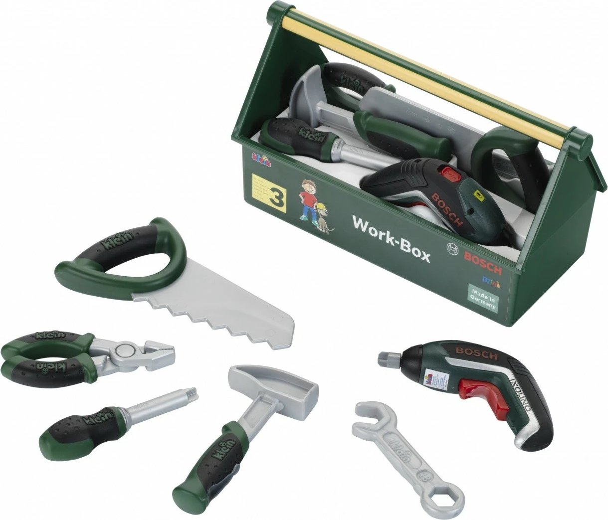 Set lodrash veglash Klein Bosch 8510, 7 pjesë, plastikë, Gri/Gjelbër