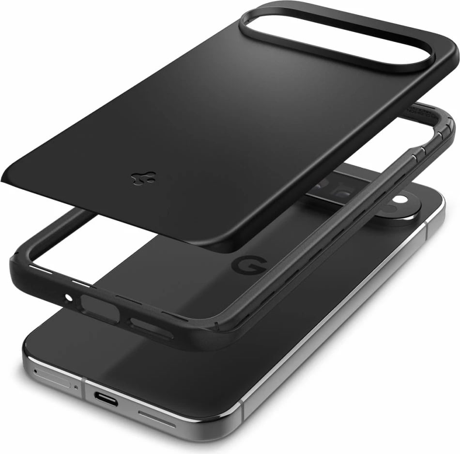 Mbështjellës Spigen Thin Fit për Google Pixel 9 Pro XL, i zi