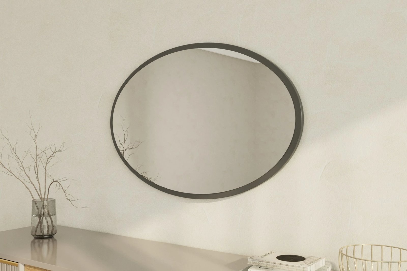 Pasqyrë Skye Decor, ngjyrë antracit, Beyo