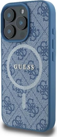 Mbështjellës Guess 4G Ring Classic Logo MagSafe për iPhone 16 Pro, Kaltër Mbështjellës Guess 4G Ring Classic Logo MagSafe për iPhone 16 Pro, Kaltër