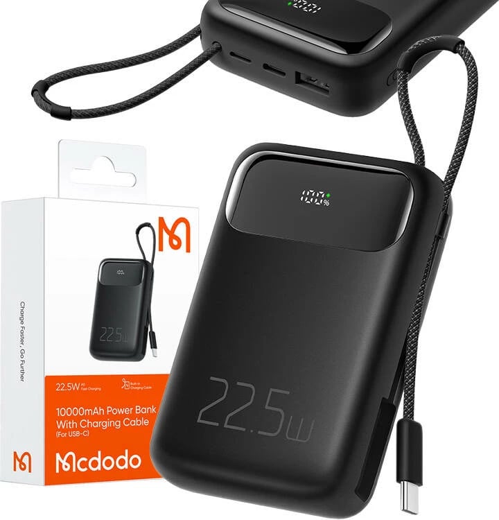 Powerbank Mcdodo MC-3243, 10000mAh, 22.5W, e zezë