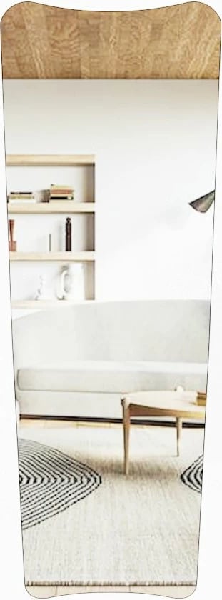 Pasqyrë Hanah Home, Vitros, ngjyrë e zezë, 55x150x2.2cm