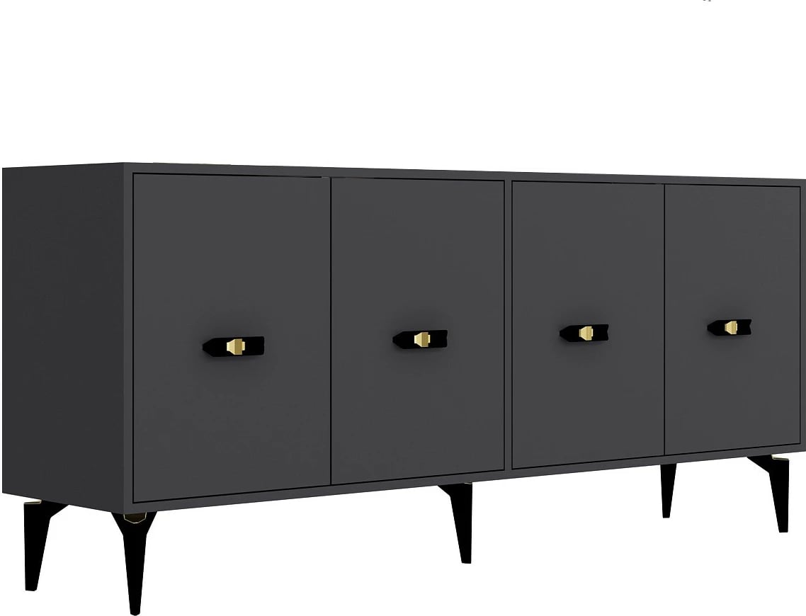 Konsol Skye Decor, ngjyrë antracit, Fly