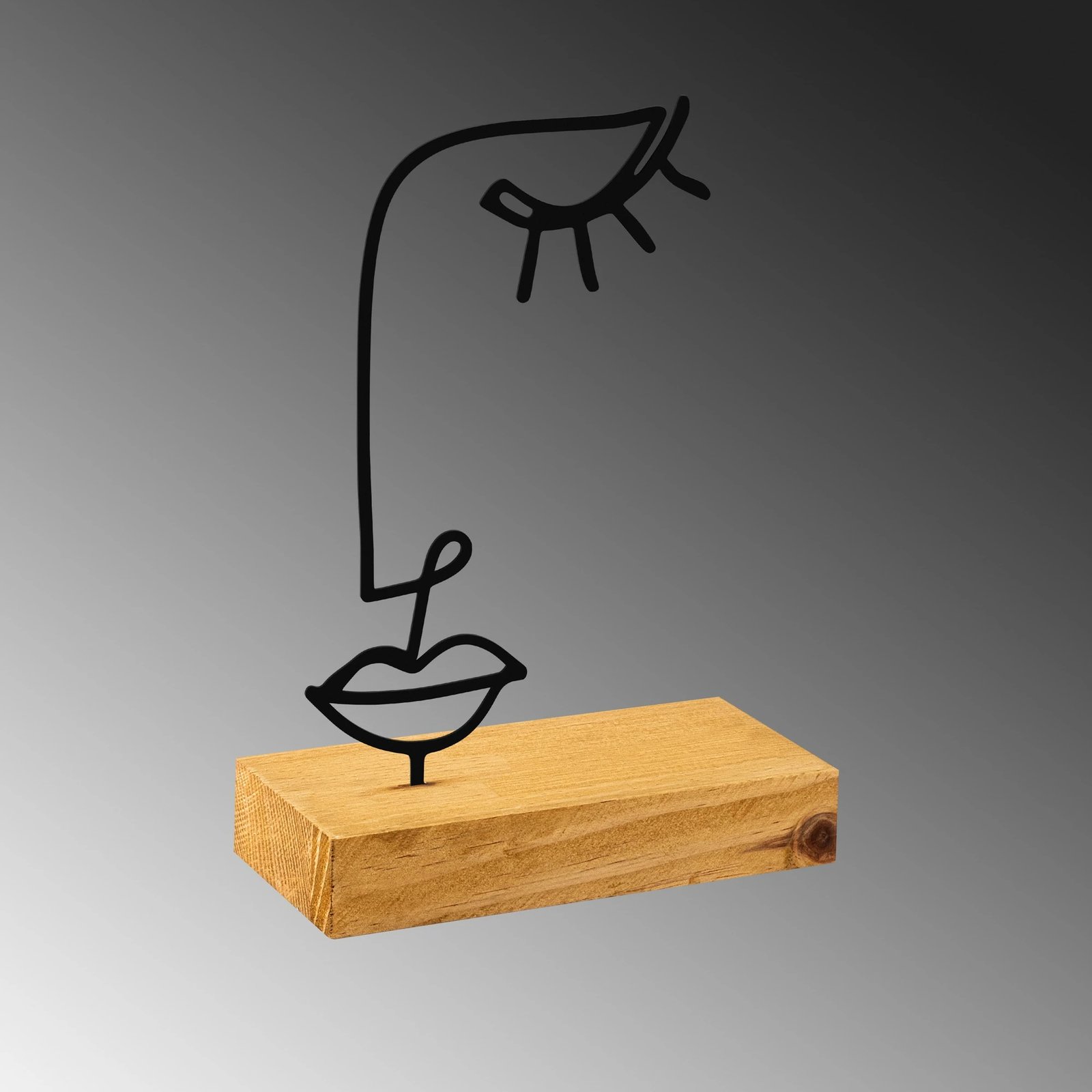 Objekt dekorativ Aberto Design, Look, i zi, bazë druri