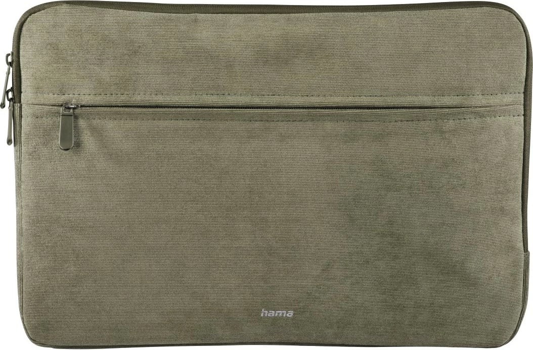 Mbështjellës laptopi, Hama, 217185, 13.3-14.1 inch, korduroy, xhep përpara, ngjyrë ulliri