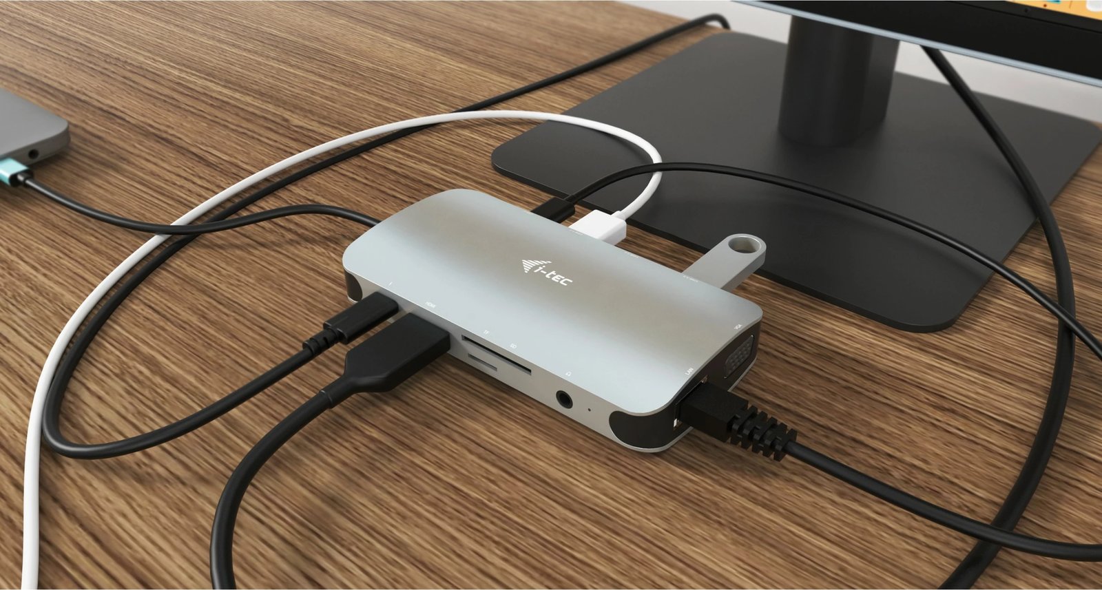 Doking stacion I-Tec Metal USB-C Travel Nano Dock, HDMI/VGA, LAN, Power Delivery 100W, argjend