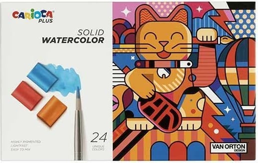 Markerë uji Carioca Plus 24 copë me brushë Markerë uji Carioca Plus 24 copë me brushë