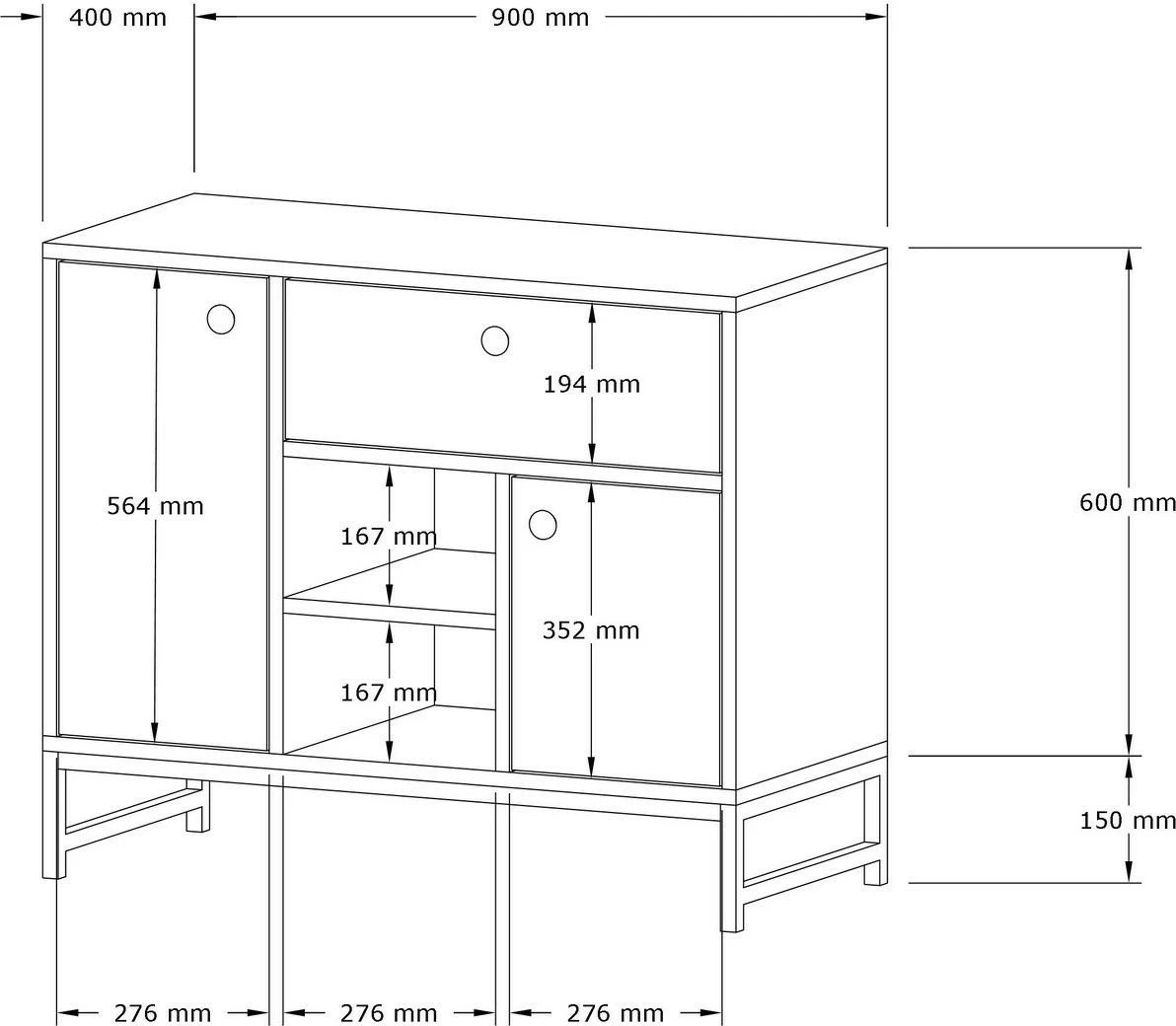 Konsolë Skye Decor, ngjyrë travertin