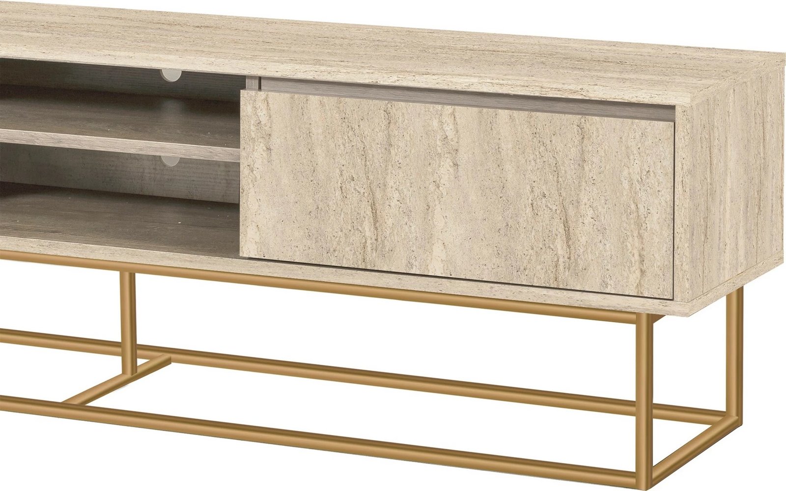 Komodë TV Rodez 180, ngjyrë travertine, Skye Decor