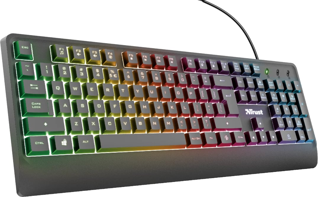 TASTIERE GAMING TRUST ZIVA RAINBOW | 104KEYS RGB BLACK 