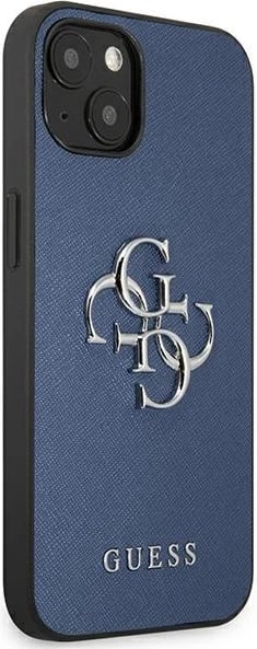 Mbështjellës Guess Saffiano 4G Metal Logo për iPhone 13 mini, Kaltër