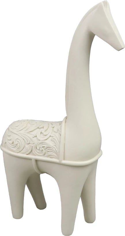 Dekor gjirafë JADE, polirezine, krem, 17x7x29cm