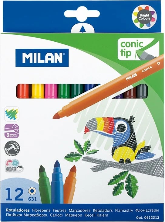 MILAN FLLAMASTER 12cp 0612312