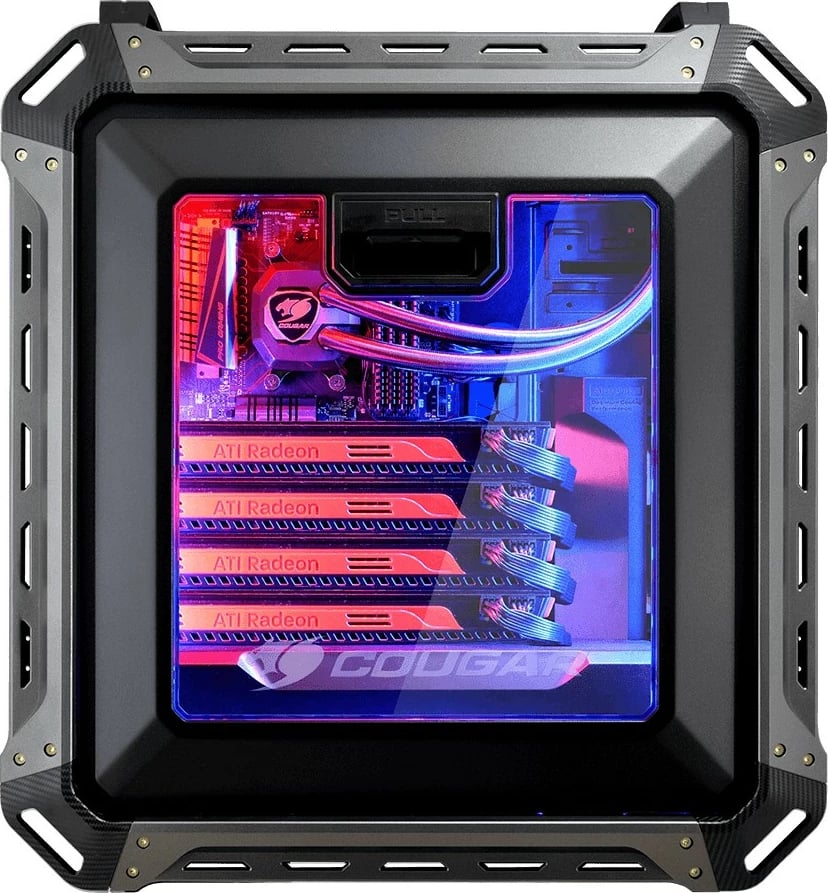 Kasë Cougar Panzer Max midi tower, e zezë