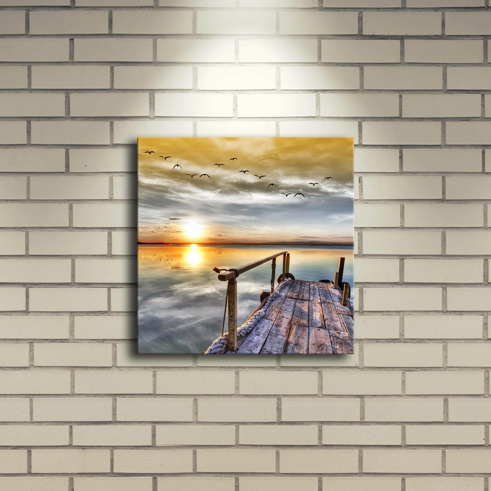 Pikturë dekorative me drita LED, shumëngjyrëshe, 28x28cm, 2828İACT-5