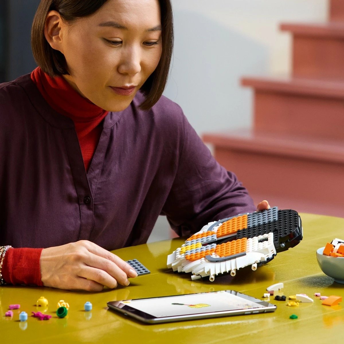 Set ndërtimi LEGO Art Collection Animals Tiger 31217, 744 pjesë, dekor për të rritur