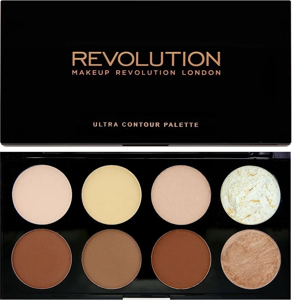 Paletë për Kontura Makeup Revolution, Ultra Powder Contour Palete, 8x1, 6g