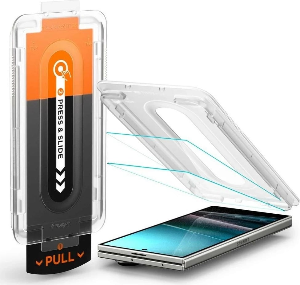 Mbrojtës xhami Spigen Glas.TR EZ Fit Pro për Samsung Galaxy Z Fold 7, transparent, 2 copë