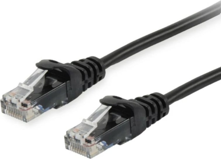 Kabllo rrjeti Equip Cat6A 0.15m, RJ-45, e zezë