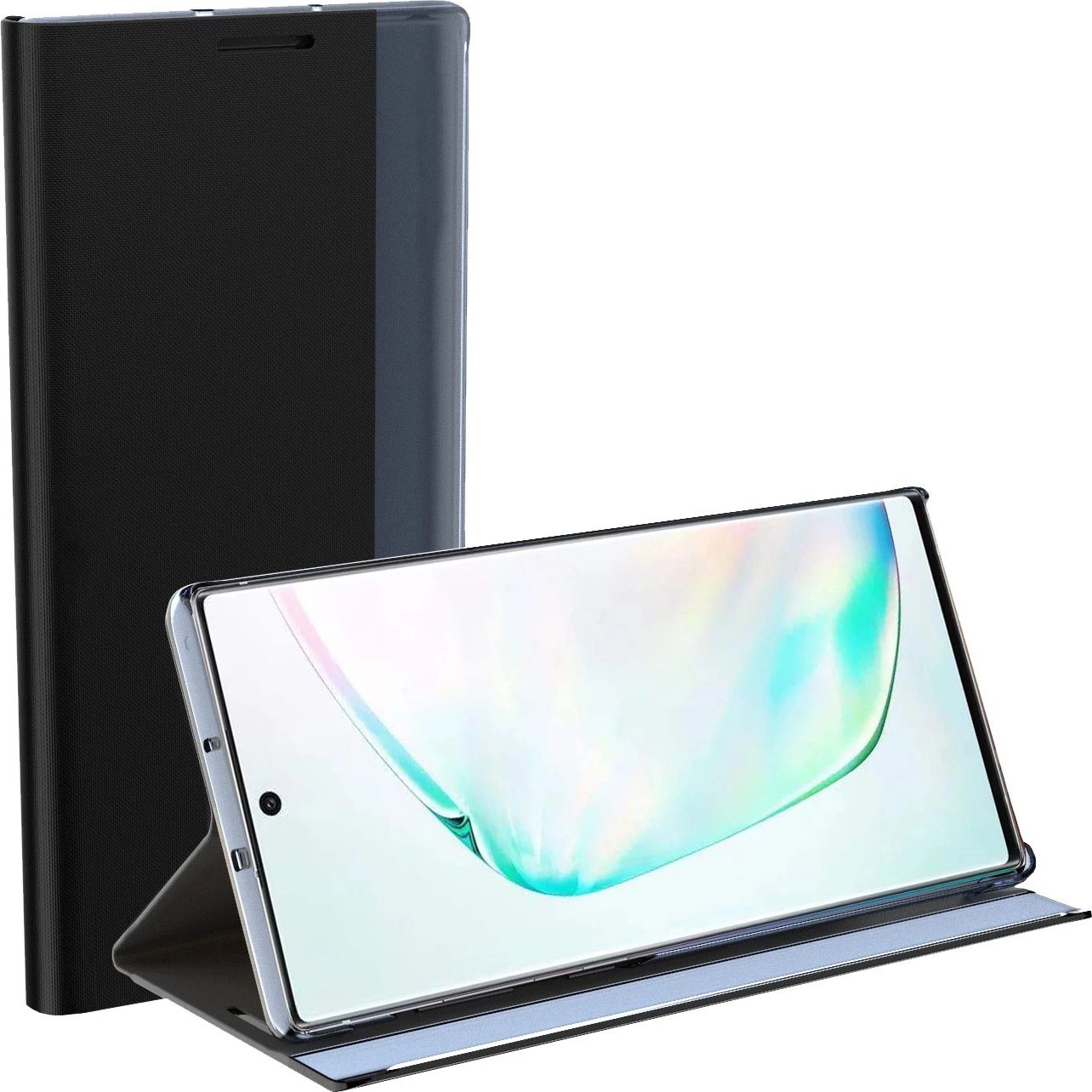 Mbështjellës Hurtel Sleep Case bookcase me smart window për iPhone 13 Pro, rozë
