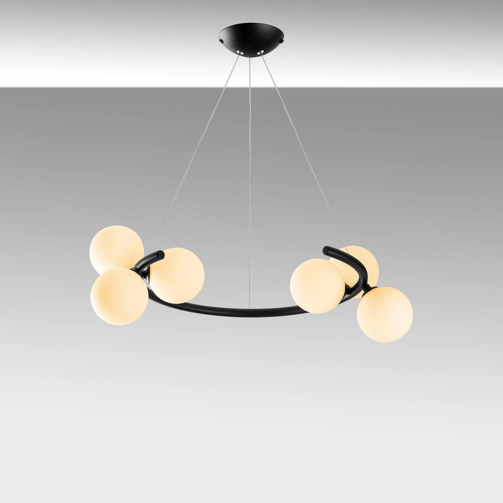 Llambë tavani moderne Opviq, e zezë, Luminar - 14145