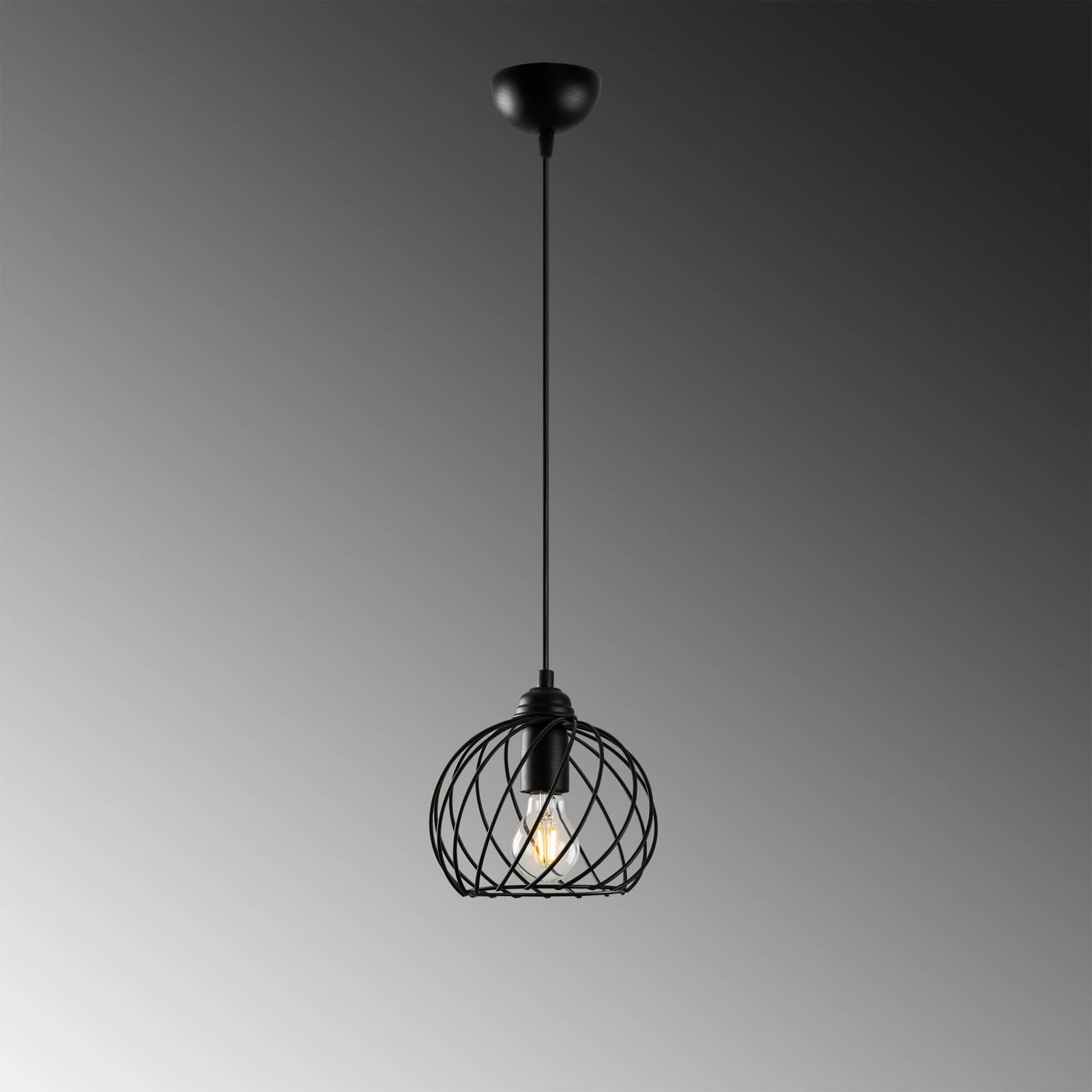 Llambë tavani Opviq Nova, metal i zi, 20x20x115cm