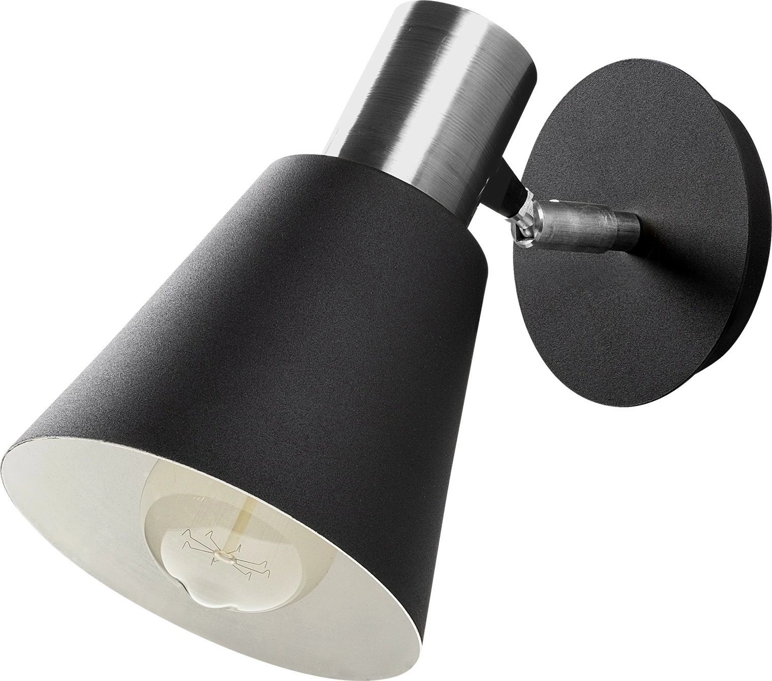 Llambë muri Opviq, Kem - 6347, e zezë dhe nikel, 25x14cm