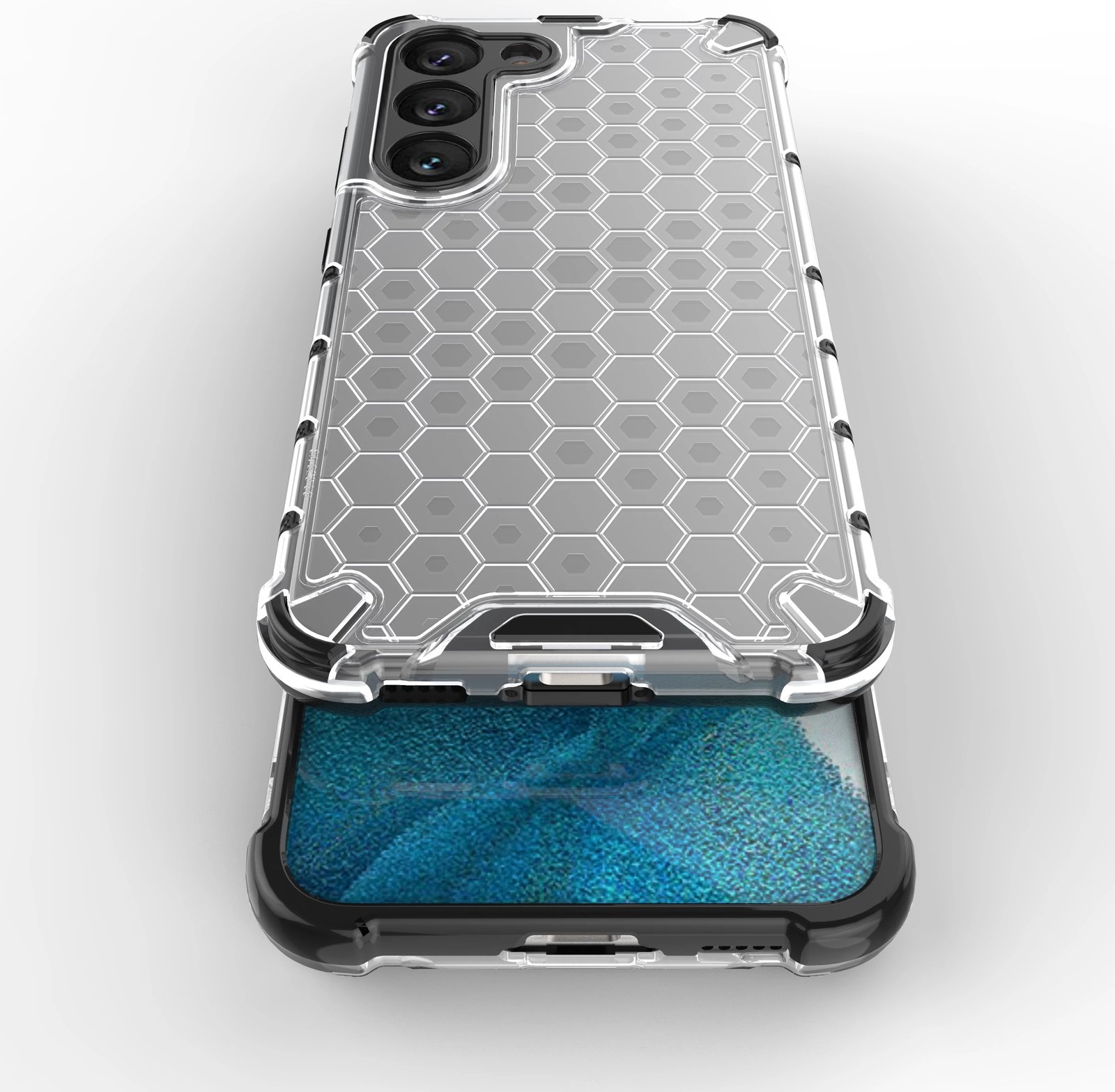 Mbështjellës Hurtel Honeycomb për Samsung Galaxy S23, i zi