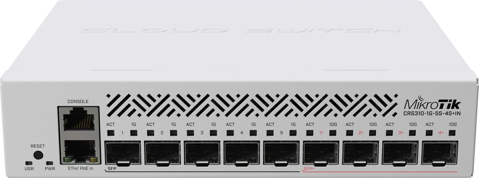 Switch MikroTik CRS310-1G-5S-4S+IN, Managed, PoE, 1U, Bardhë