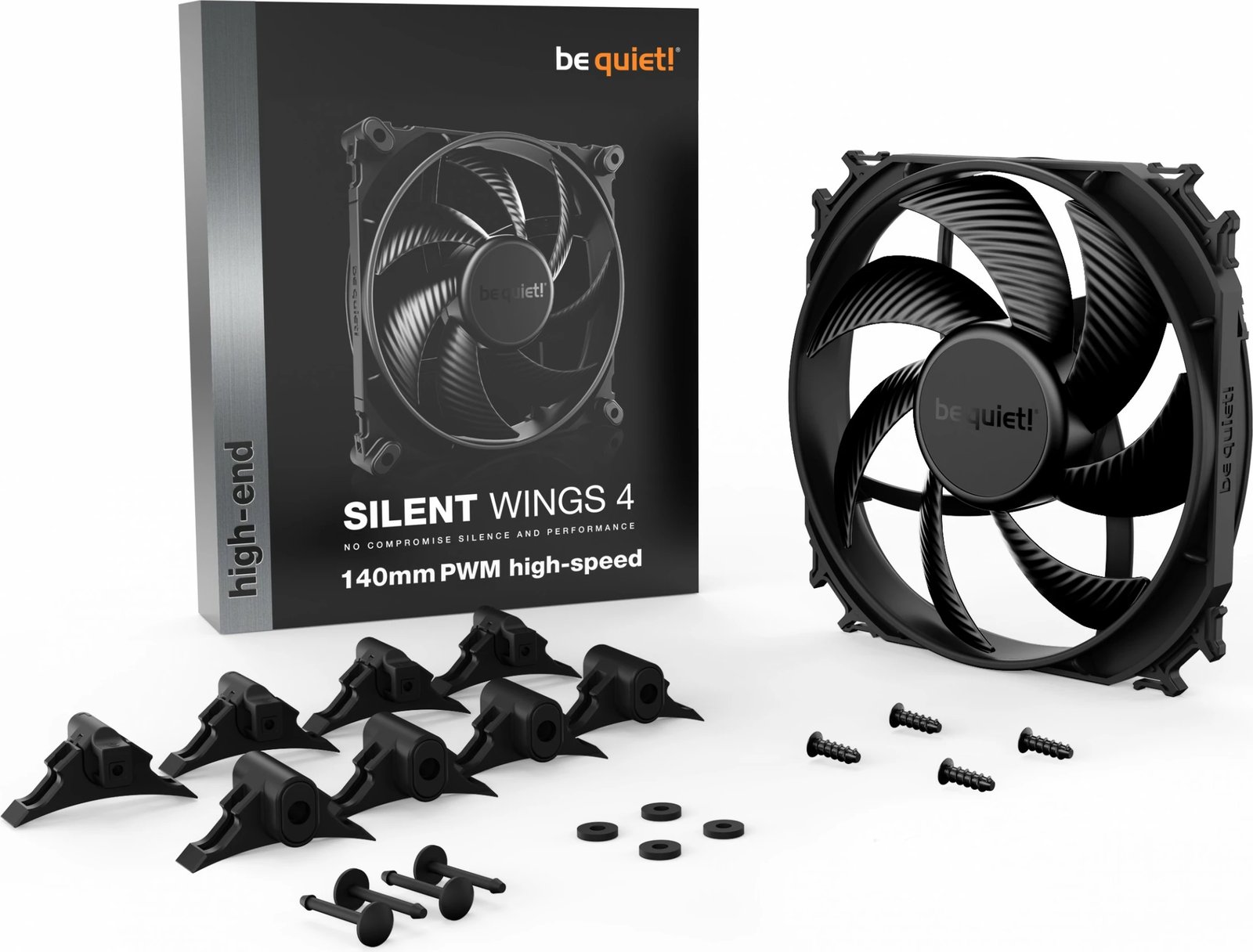 Ventilator kasë be quiet SilentWings 4 PWM high-speed 140mm zi