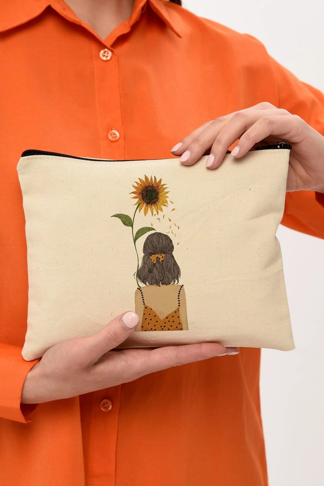 Çantë për make-up Zoozie Bags, krem, 25x18cm