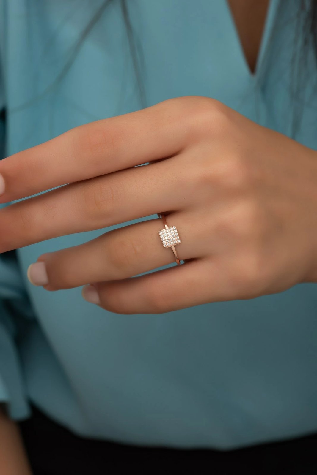 Unazë argjendi, ngjyrë rozë ari, Jumeon, NRZ99708