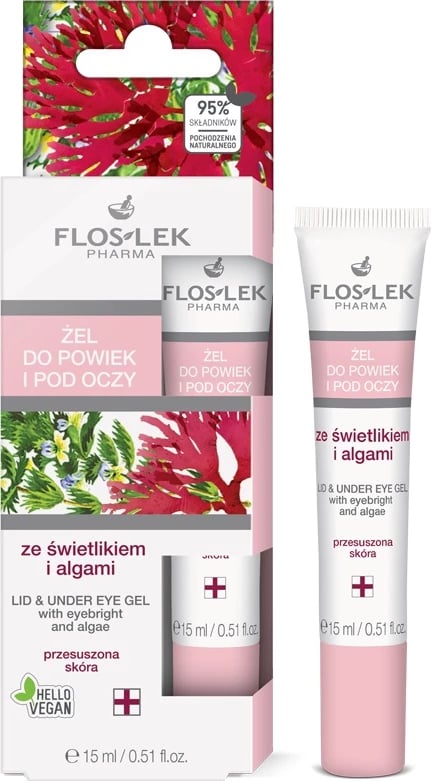 Xhel për sy dhe nën sy Floslek Hamamelis dhe Alga për femra, 15ml