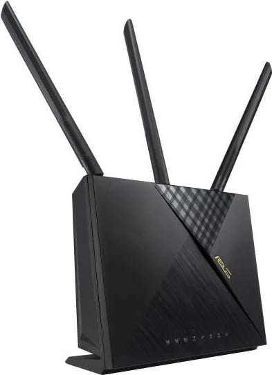 Ruter Wi‑Fi 6 LTE, Asus 4G-AX56 (90IG06G0-MO3110), AX1800 dual-band, modem 4G Cat 6 me Nano SIM, 4x Gigabit LAN, e zezë