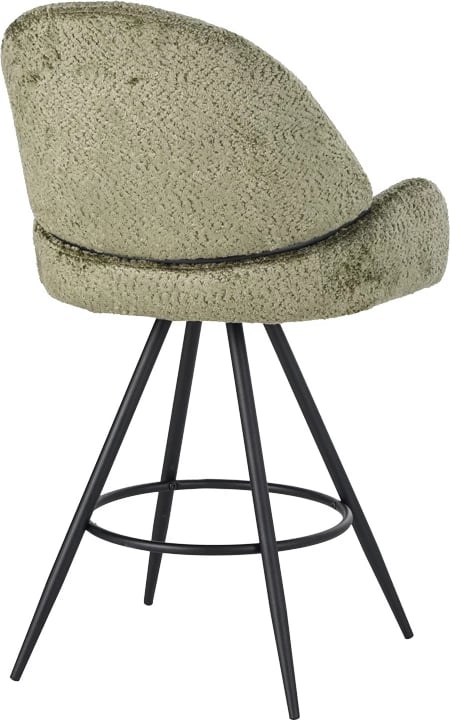 Karrige për bar rrotulluese Morea, ngjyrë menta, këmbë metalike të zeza, 68x66x82.5cm