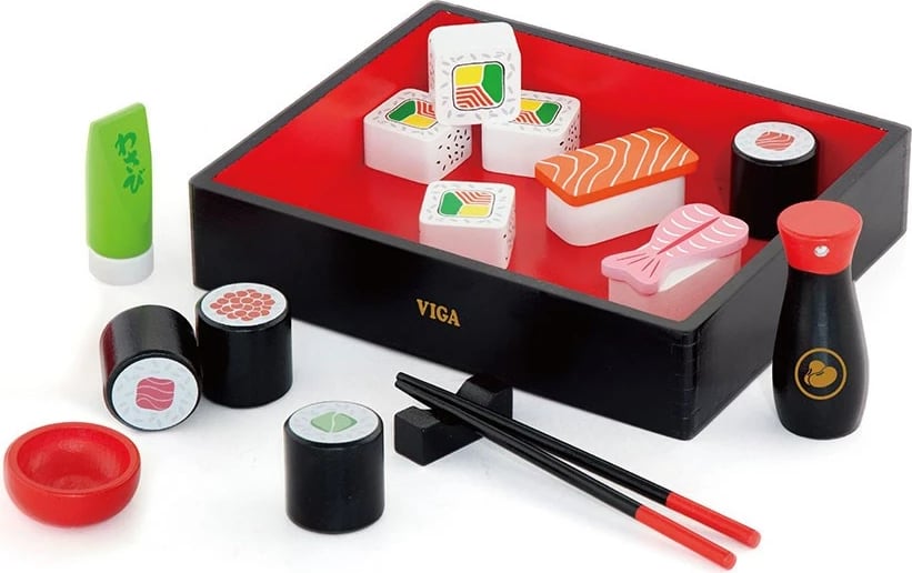 Set lodrash druri sushi, Viga, 22x18x4.5 cm, 18m+, multingjyrësh, set