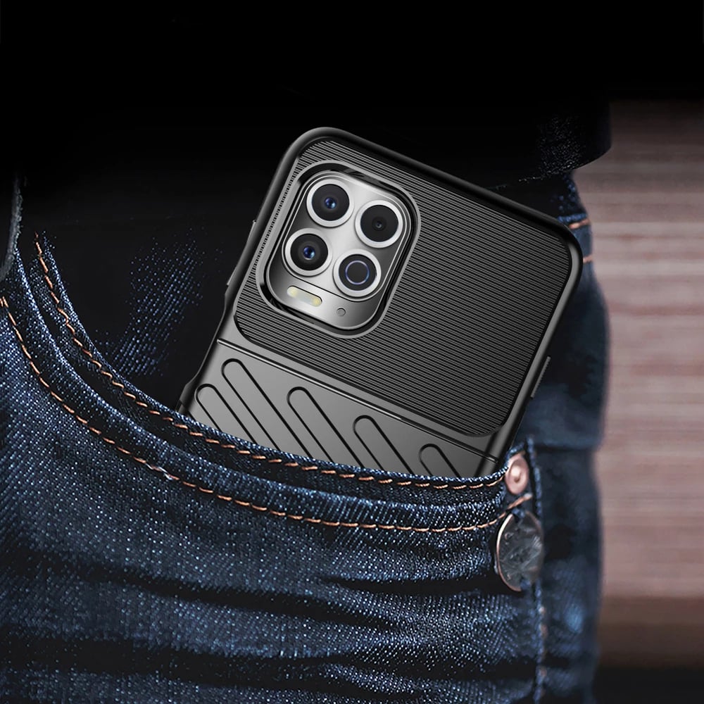 Mbështjellës Hurtel Thunder Case për Motorola Moto G100 / Edge S, TPU, i zi