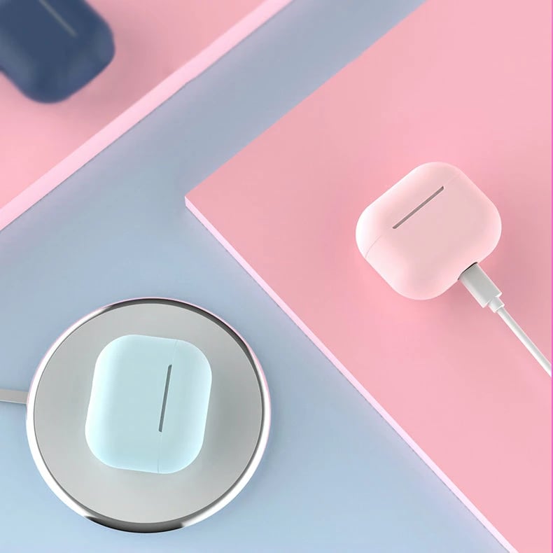Mbështjellës Hurtel për AirPods Pro, silikon, Blu