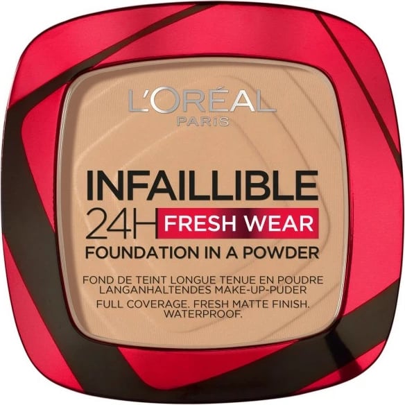Fondatinë pudër L'Oreal Paris Infaillible 24H Fresh Wear 140 Golden Beige 9g