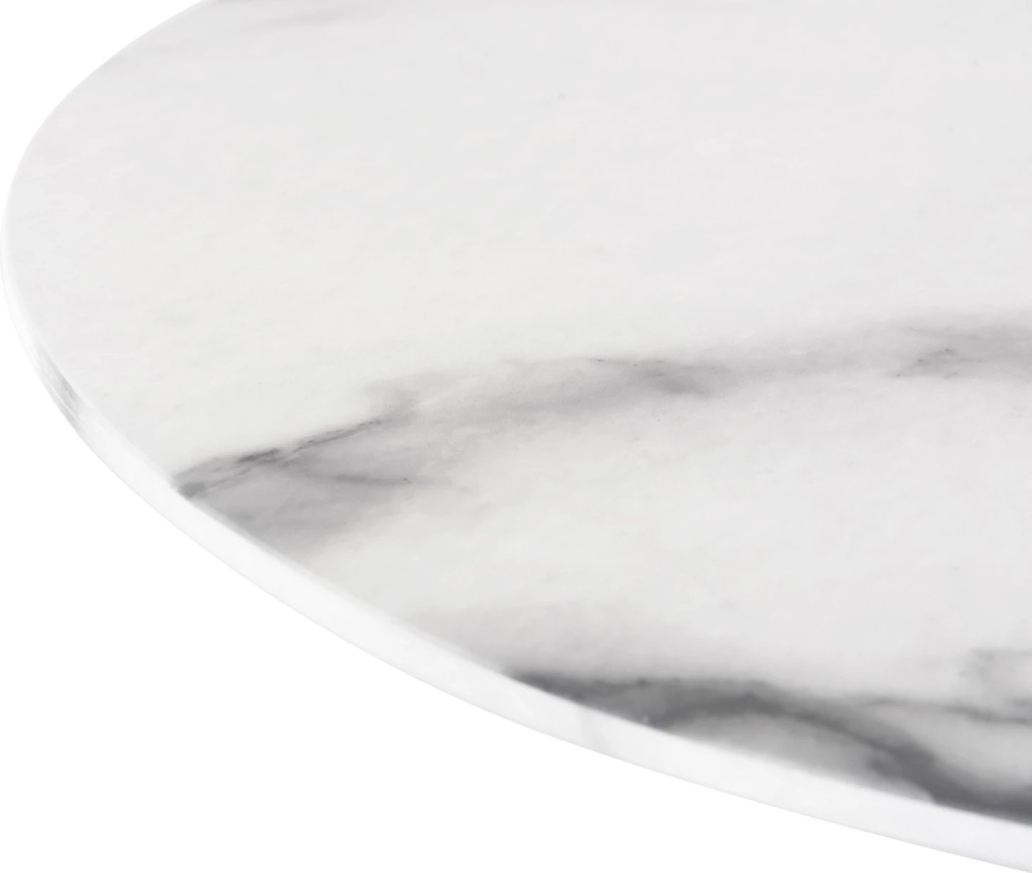 Tavolinë ngrënieje PRENTIS FH9770.01, sipërfaqe qeramike 12mm, mermer i bardhë, këmbë metalike të bardha, 180x90x76H cm