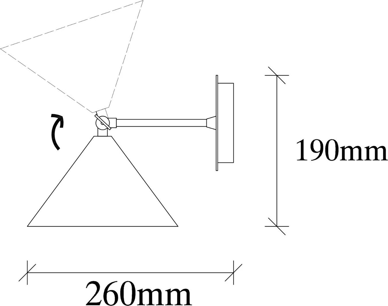 Llambë muri Opviq, Berceste, e zezë, 185BLACK-A Llambë muri Opviq, Berceste, e zezë, 185BLACK-A