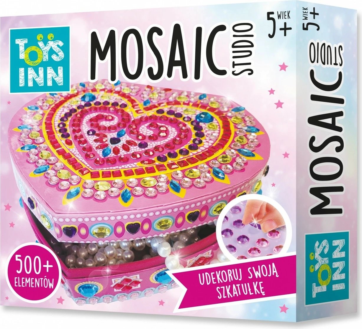 Set kreativ kuti bizhuterish Stnux Heart Mosaic, me 500+ kristale, shumëngjyrëshe