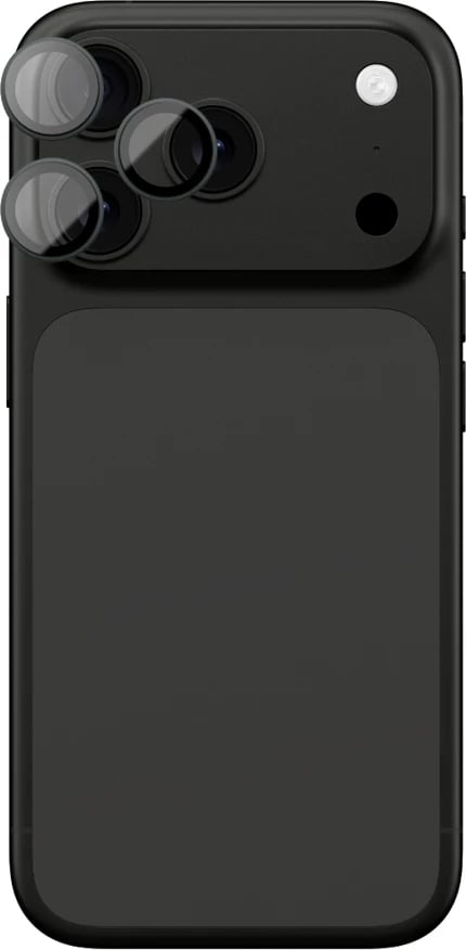 Mbrojtës xhami për kamerë AmazingThing Sapphire për iPhone 17 Pro / Pro Max, kornizë gri