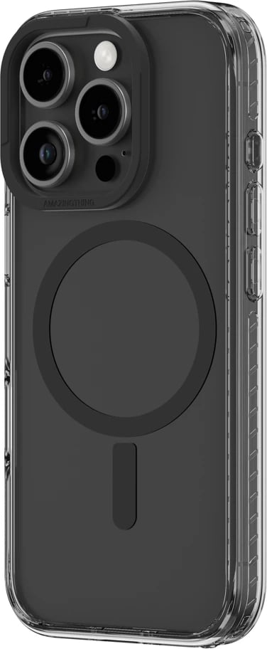 Mbështjellës AmazingThing Titan Pro Mag me unazë magnetike për iPhone 16 Pro Max, zi
